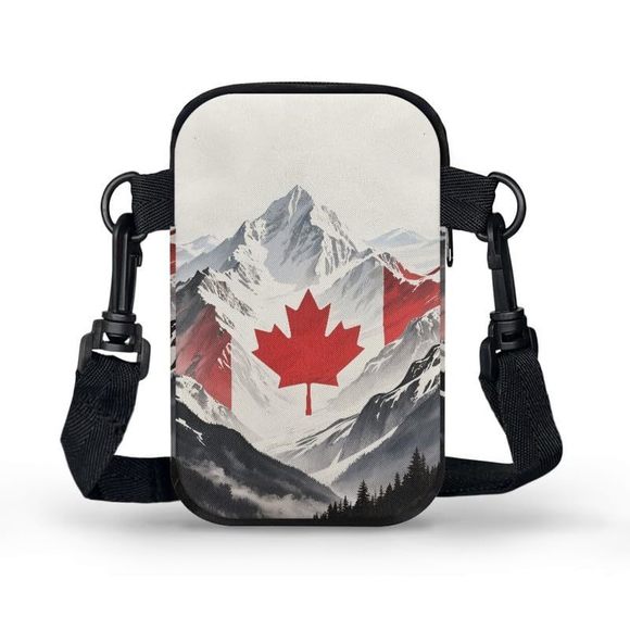 Canada Mountain Painting Travel Crossbody Bag Cell Phone Shoulder Bag, :< - Picture 2 of 7